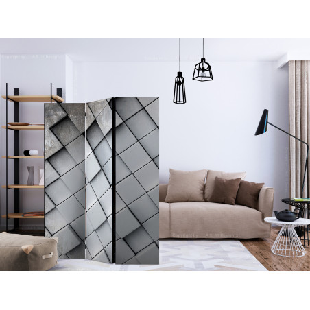 Paravan Gray Background 3D [Room Dividers] 135 cm x 172 cm-01