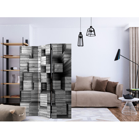 Paravan Grey Precision [Room Dividers] 135 cm x 172 cm-01