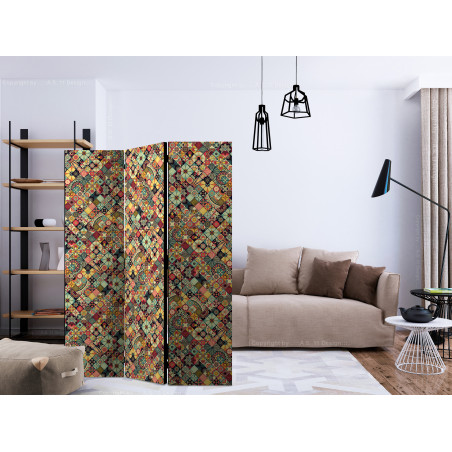 Paravan Rainbow Mosaic [Room Dividers] 135 cm x 172 cm-01