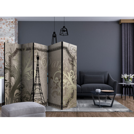 Paravan Vintage Paris Gold Ii [Room Dividers] 225 cm x 172 cm-01