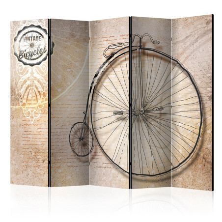 Paravan Vintage Bicycles Sepia Ii [Room Dividers] 225 cm x 172 cm-01