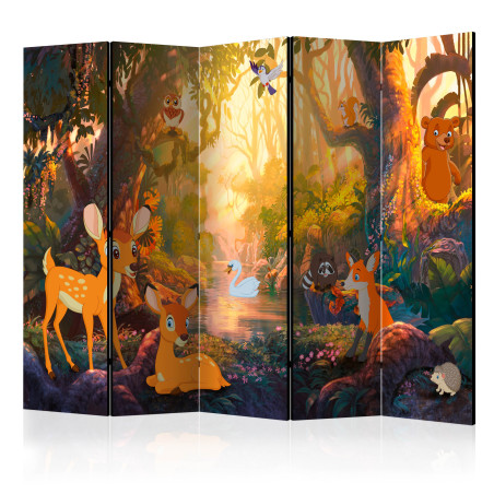 Paravan Animals In The Forest Ii [Room Dividers] 225 cm x 172 cm-01