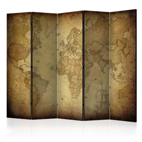 Paravan Old Map Ii [Room Dividers] 225 cm x 172 cm-01