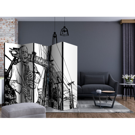 Paravan Saxophone Recital On Broadway Ii [Room Dividers] 225 cm x 172 cm-01