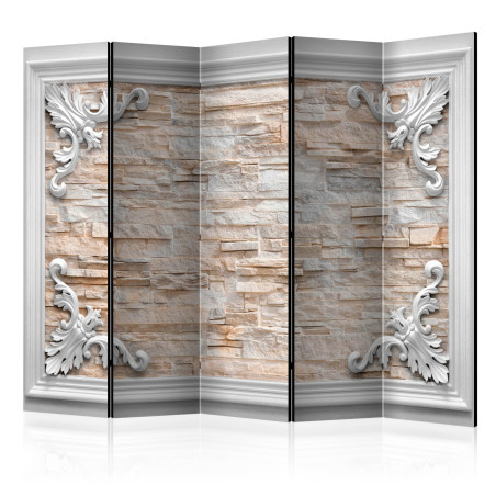 Paravan Brick In The Frame (Orange) Ii [Room Dividers] 225 cm x 172 cm-01