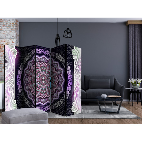 Paravan Round Stained Glass (Violet) Ii [Room Dividers] 225 cm x 172 cm-01