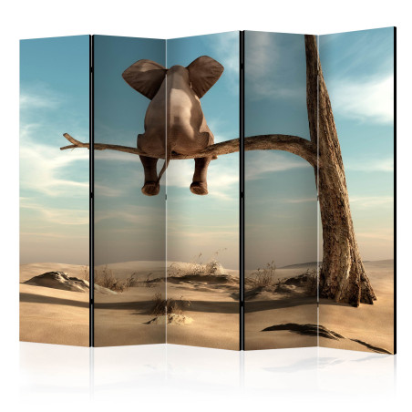 Paravan Elephant On The Tree Ii [Room Dividers] 225 cm x 172 cm-01