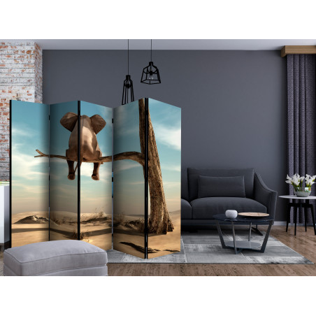 Paravan Elephant On The Tree Ii [Room Dividers] 225 cm x 172 cm-01