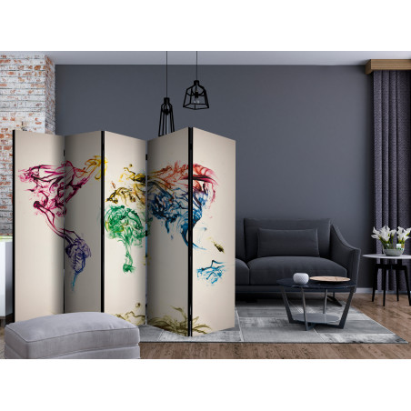 Paravan Dancing Smoke Trails Ii [Room Dividers] 225 cm x 172 cm-01