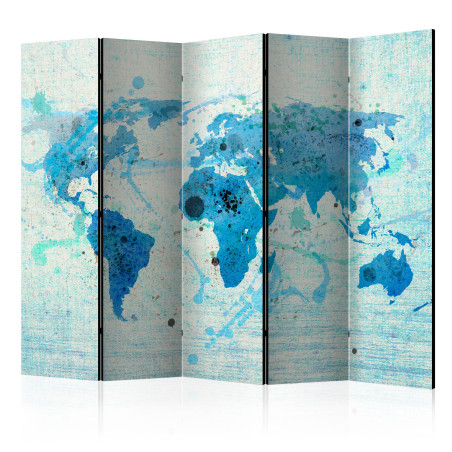 Paravan Cruising And Sailing The World Map Ii [Room Dividers] 225 cm x 172 cm-01