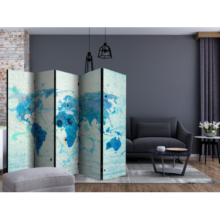 Paravan Cruising And Sailing The World Map Ii [Room Dividers] 225 cm x 172 cm-01