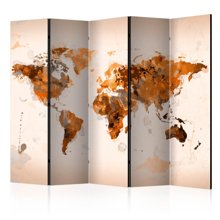 Paravan World In Brown Shades Ii [Room Dividers] 225 cm x 172 cm-01