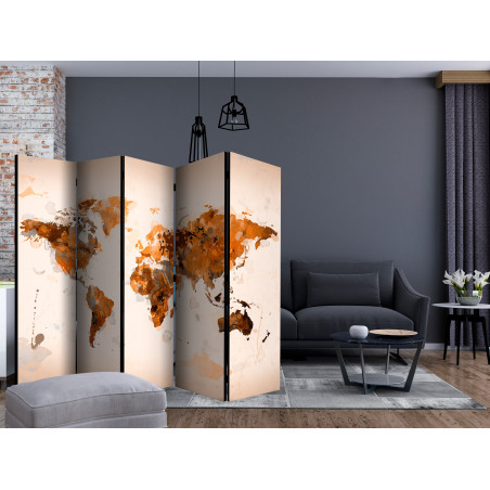 Paravan World In Brown Shades Ii [Room Dividers] 225 cm x 172 cm-01