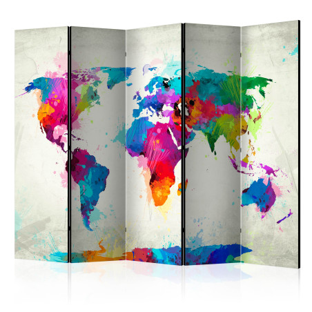 Paravan The Map Of Happiness Ii [Room Dividers] 225 cm x 172 cm-01