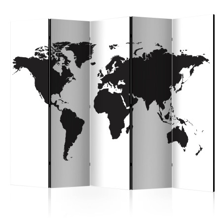 Paravan Black & White World Ii [Room Dividers] 225 cm x 172 cm-01