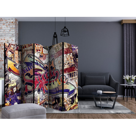 Paravan Cool Graffiti Ii [Room Dividers] 225 cm x 172 cm-01