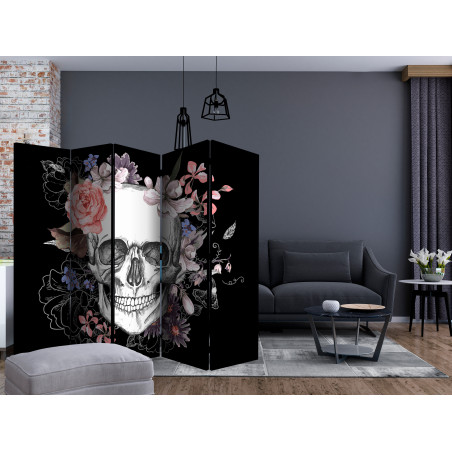 Paravan Skull And Flowers Ii [Room Dividers] 225 cm x 172 cm-01