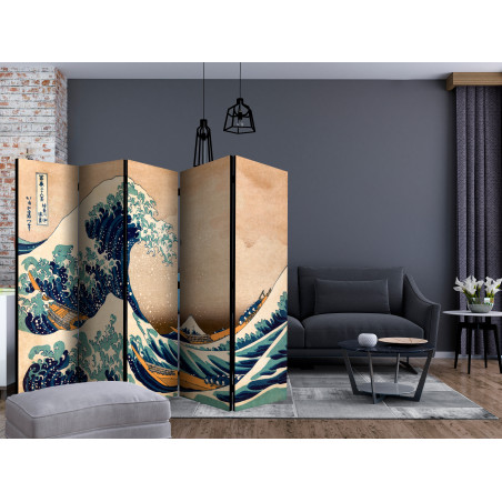 Paravan Hokusai: The Great Wave Off Kanagawa (Reproduction) Ii [Room Dividers] 225 cm x 172 cm-01