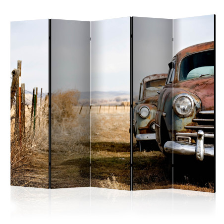 Paravan Two Old, American Cars Ii [Room Dividers] 225 cm x 172 cm-01