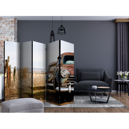 Paravan Two Old, American Cars Ii [Room Dividers] 225 cm x 172 cm-01