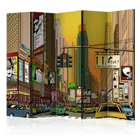 Paravan Vibrant City Ny Ii [Room Dividers] 225 cm x 172 cm-01