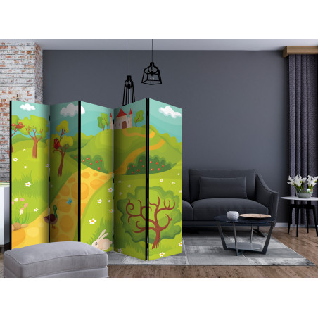 Paravan A Path To A Magical Castle Ii [Room Dividers] 225 cm x 172 cm-01