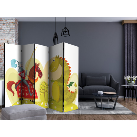 Paravan Dragon And Knight Ii [Room Dividers] 225 cm x 172 cm-01