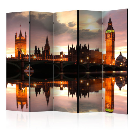 Paravan Big Ben In The Evening, London Ii [Room Dividers] 225 cm x 172 cm-01