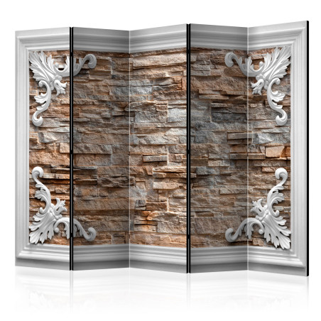 Paravan Brick In The Frame (Brown) Ii [Room Dividers] 225 cm x 172 cm-01