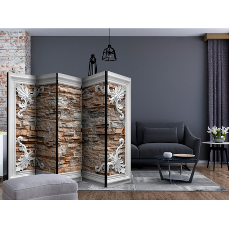 Paravan Brick In The Frame (Brown) Ii [Room Dividers] 225 cm x 172 cm-01