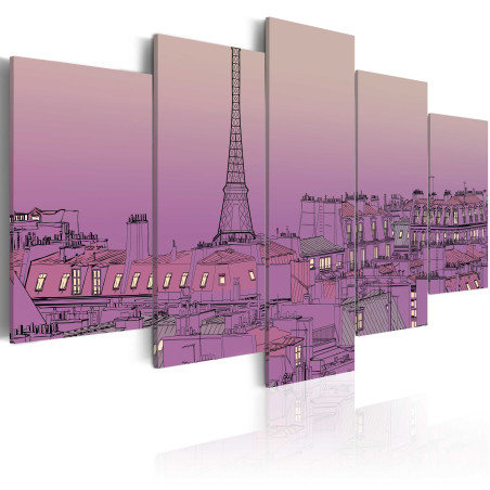 Tablou Lavender Sunrise Over Paris-01