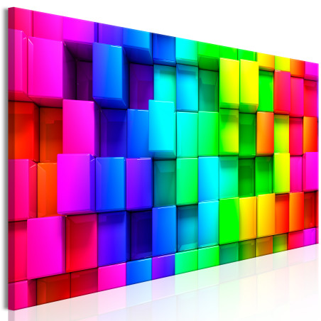 Tablou Colourful Cubes (5 Parts) Narrow-01