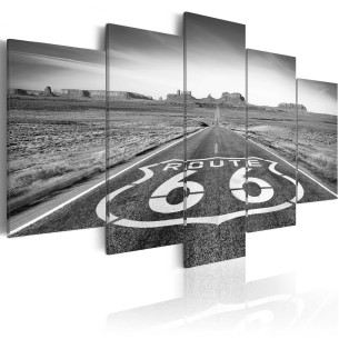 Tablou Route 66 Black And...