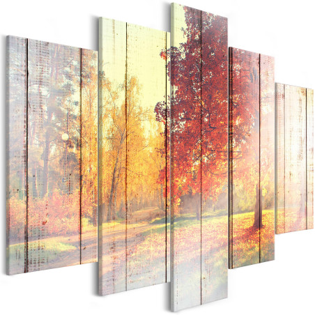 Tablou Autumn Sun (5 Parts) Wide-01