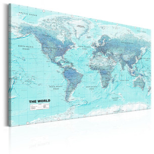 Tablou World Map: Sky Blue...