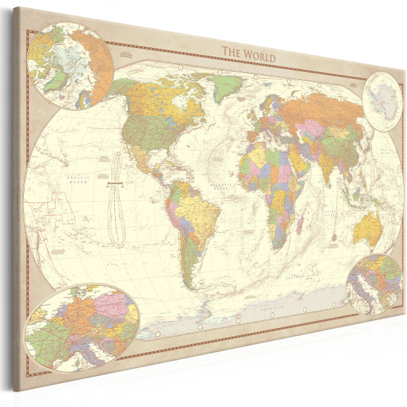 Tablou Cream World Map