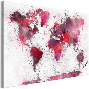 Tablou World Map: Red...