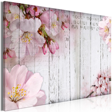 Tablou Flowers On Boards (1 Part) Wide-01