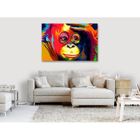 Tablou Colourful Orangutan (1 Part) Wide-01