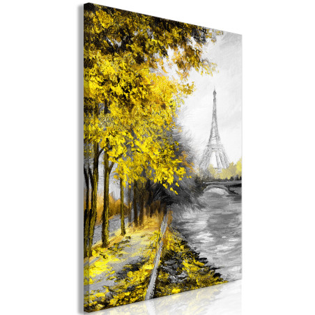 Tablou Paris Channel (1 Part) Vertical Yellow-01