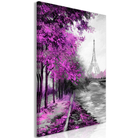 Tablou Paris Channel (1 Part) Vertical Pink-01