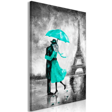 Tablou Paris Fog (1 Part) Vertical Green-01