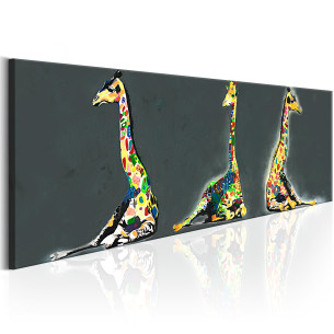 Tablou Colourful Giraffes