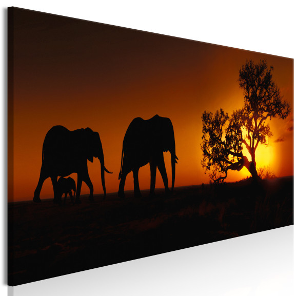 Tablou Elephant Family (Orange)