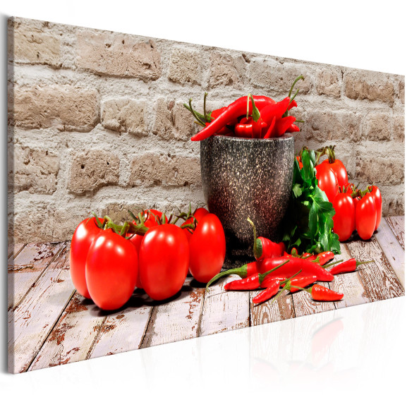 Tablou Red Vegetables (1 Part) Brick...