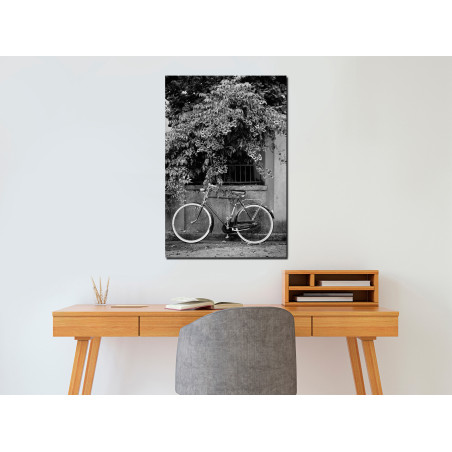 Tablou Bicycle And Flowers (1 Part) Vertical-01