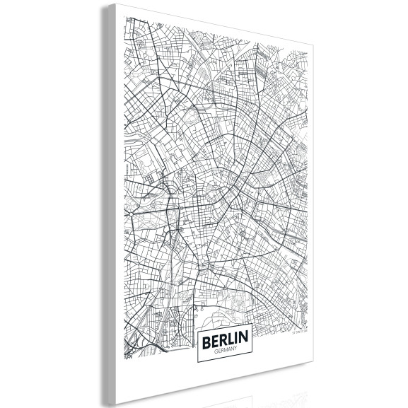 Tablou Map Of Berlin (1 Part) Vertical