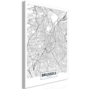 Tablou Map Of Brussels (1...