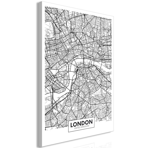 Tablou Map Of London (1 Part) Vertical