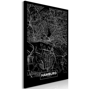 Tablou Dark Map Of Hamburg...